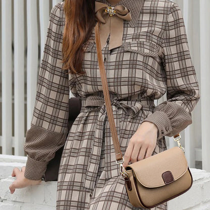 Crossbody Shoulder Bag for Women – PU Leather Flap Handbag