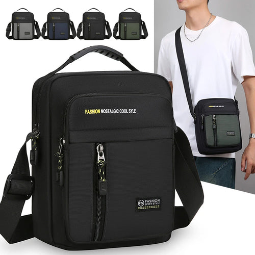 Men's Crossbody Bag – Large Capacity Multi-Pocket Shoulder Bag