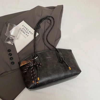 PU Leather Shoulder Bag for Women – Y2K Crossbody Handbag