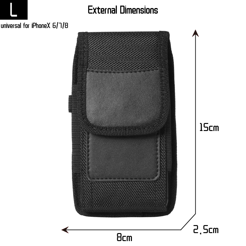 Nylon Cell Phone Waist Bag – Fanny Pack with Belt Loop for Men & Women
