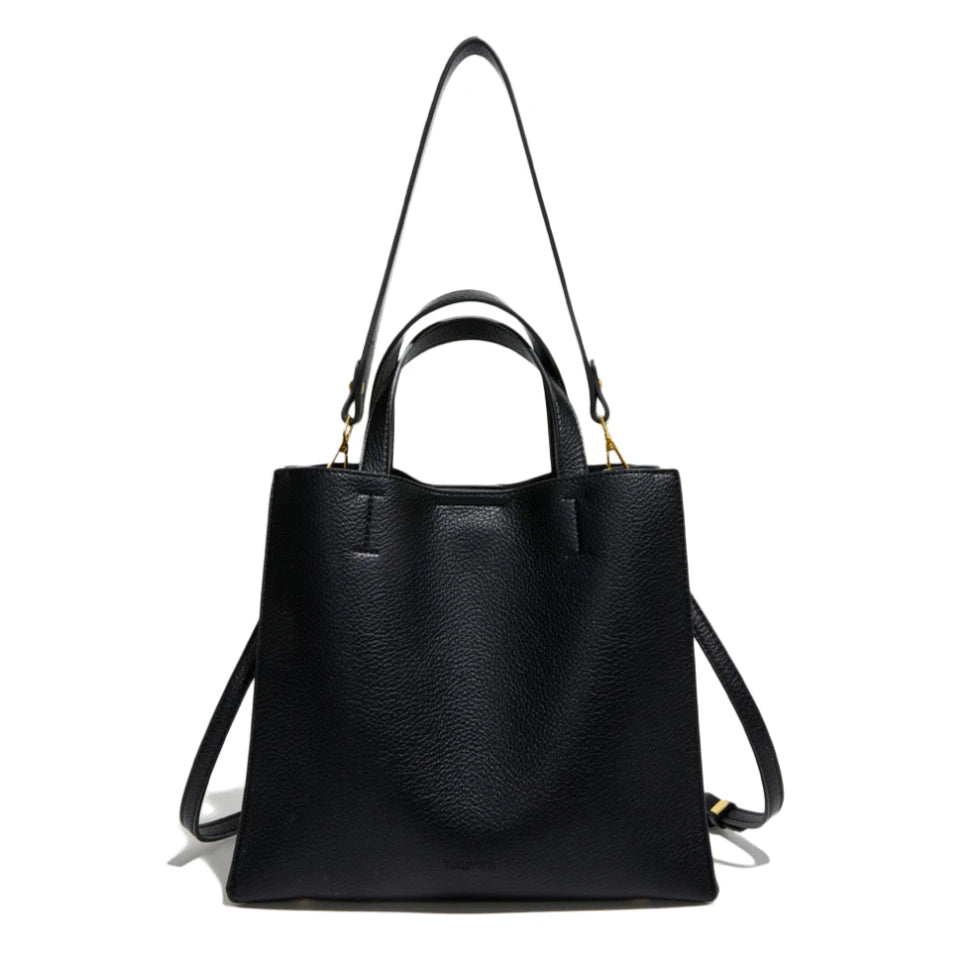 Pebbled Leather Tote Bag – Convertible Crossbody & Shoulder Bag