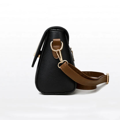Patchwork Crossbody Bag for Women – Flap Shoulder Purse