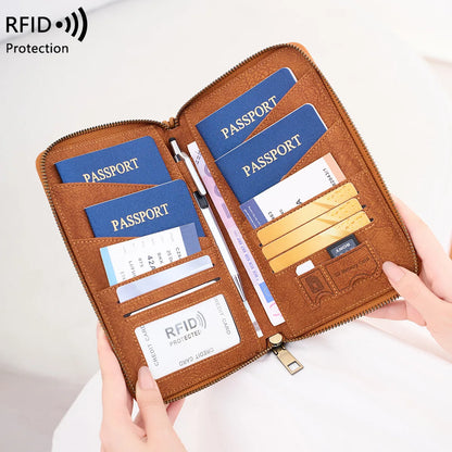 RFID Blocking Passport Wallet & Travel Document Holder