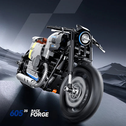 RaceForge Top Speed MOC Motorcycle Building Blocks 1:8 Scale