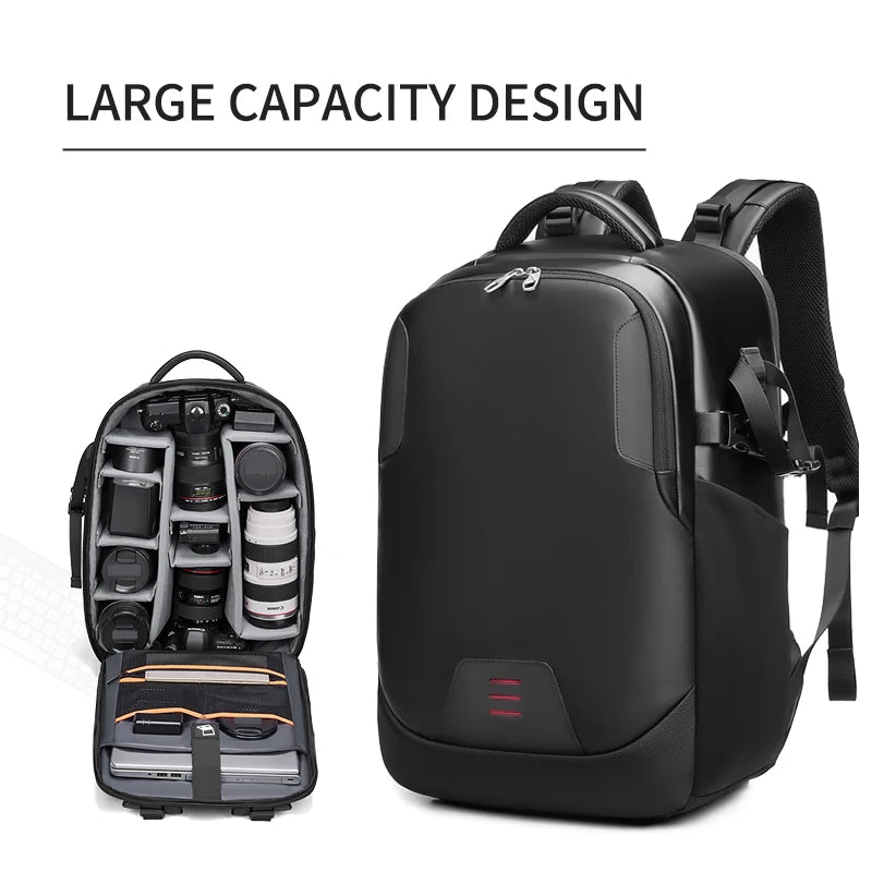 Professional SLR Camera Backpack – 40L Waterproof Travel Bag with Tripod Holder