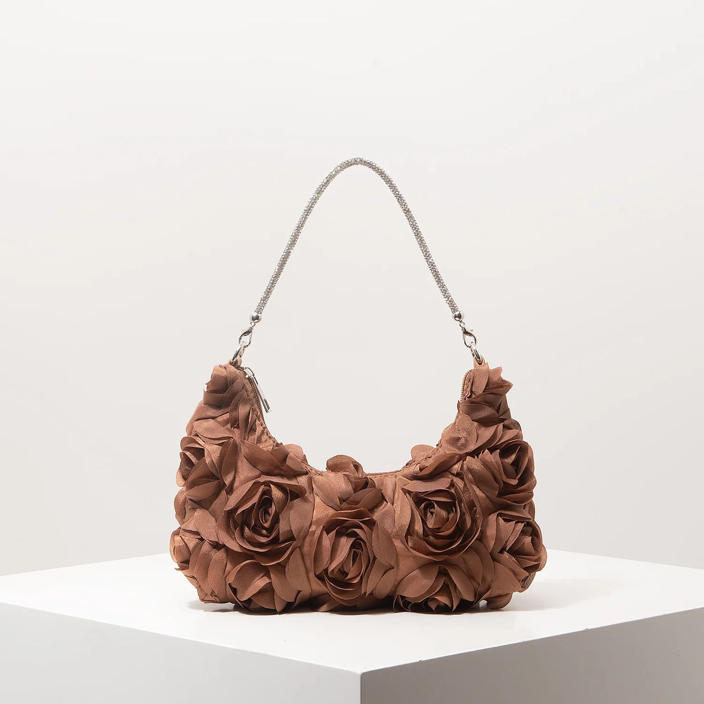 3D Rose Floral Shoulder Bag for Women – Party & Gala
