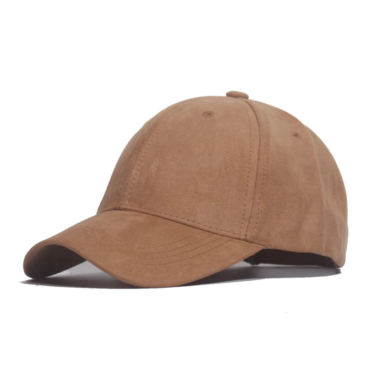 Suede Baseball Cap – Unisex Retro Snapback Hat for Men & Women