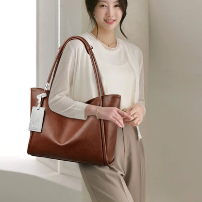 Large Leather Tote Bag for Women – Designer Shoulder Handbag