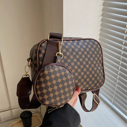 Printed Crossbody Shoulder Bag with Mini Coin Purse