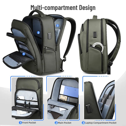 Waterproof Laptop Backpack 17.3 Inch – Men's Business Travel Bag