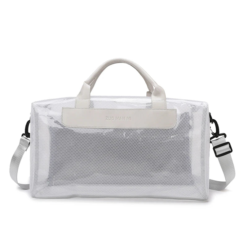Waterproof Transparent Mesh Duffle Bag for Gym & Travel
