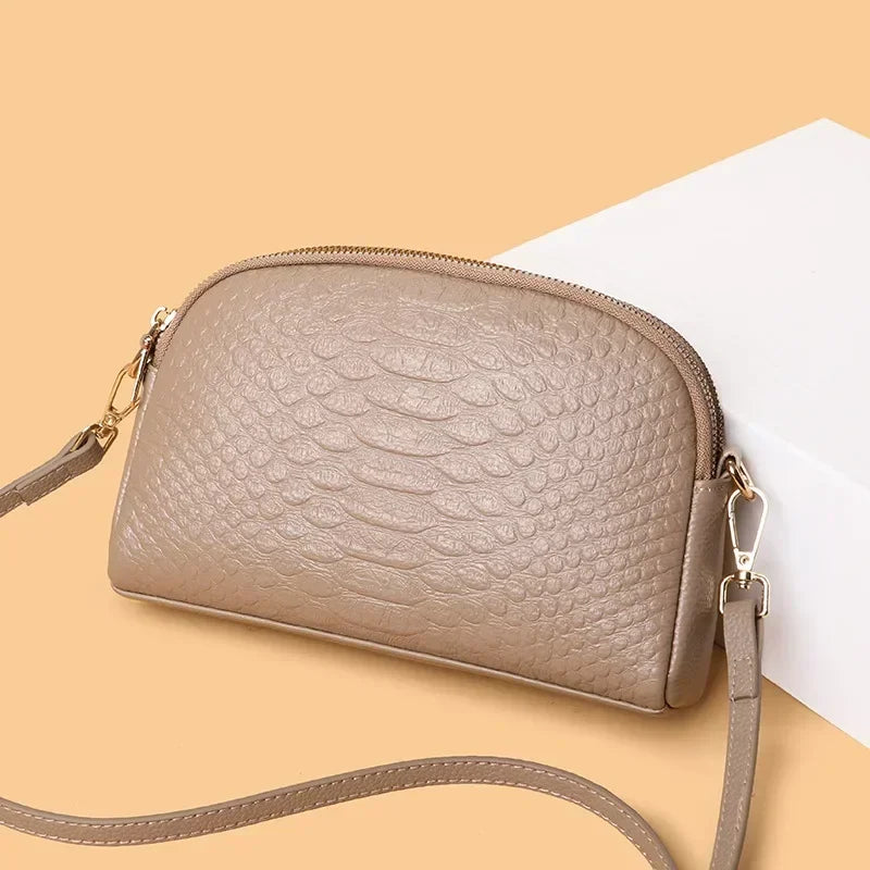 Crocodile Pattern Leather Crossbody Bag – Women's Shoulder Bag