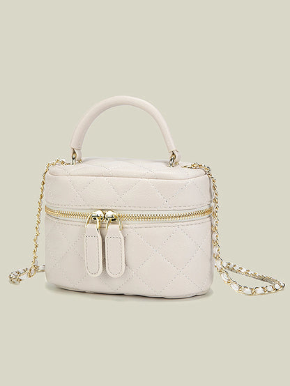 Quilted Crossbody Bag Women – Mini PU Leather Chain Shoulder Handbag