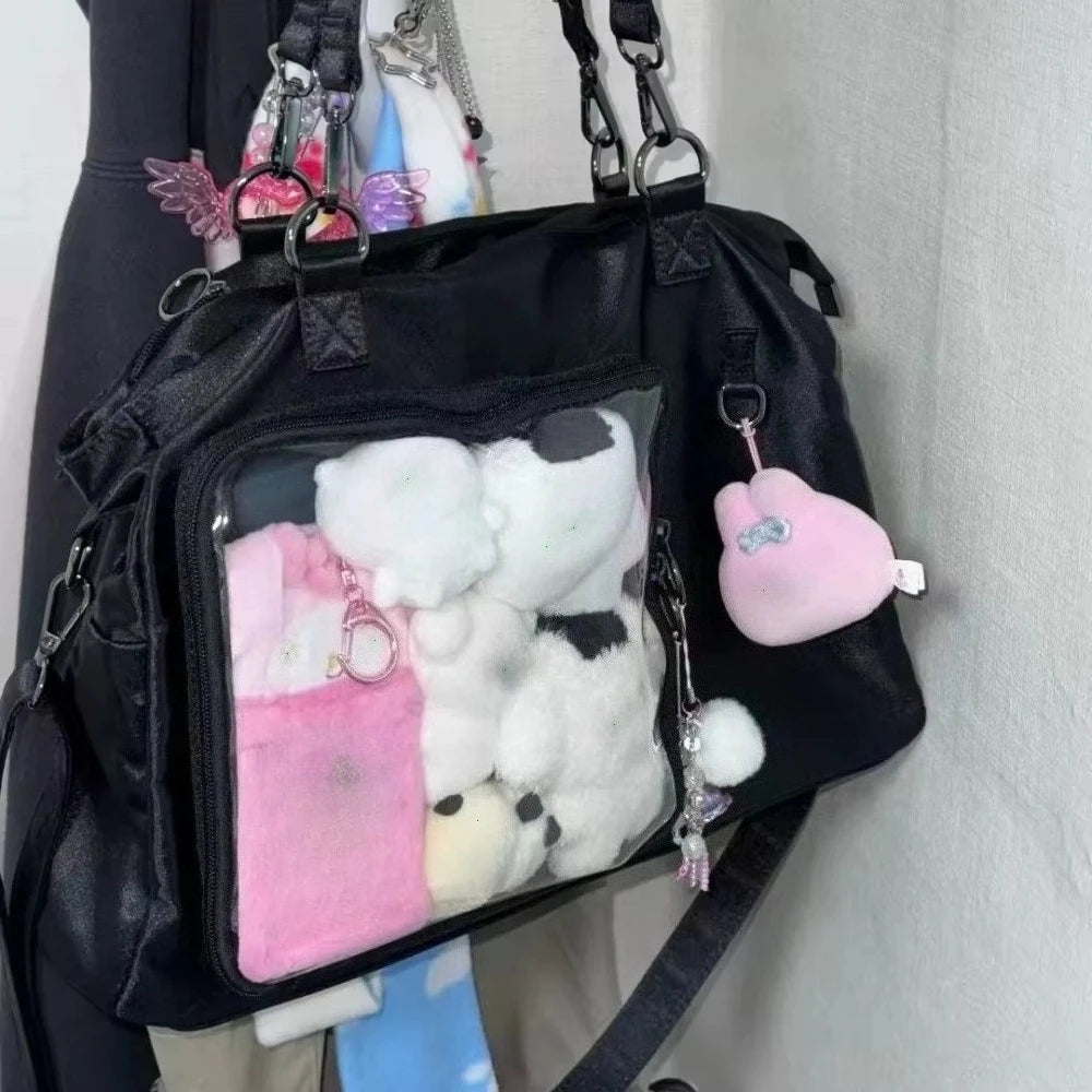 Large Capacity Transparent Window Tote Bag for Women