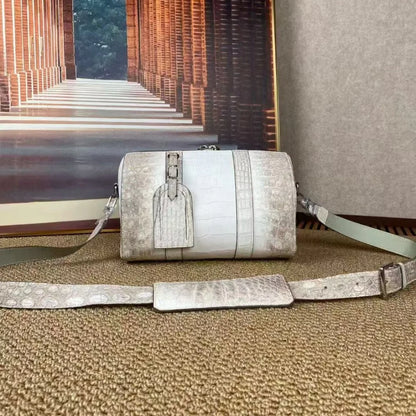 Himalayan Crocodile Leather Boston Bag – Men's Luxury Crossbody