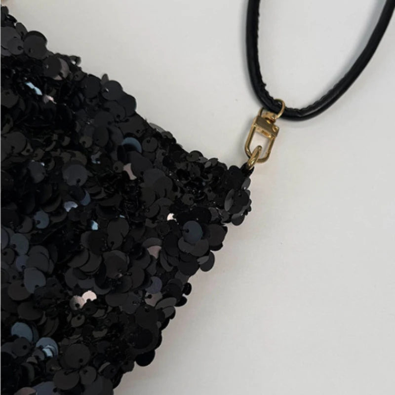 Sequin Crossbody Bag – Mini Glitter Evening Purse for Women