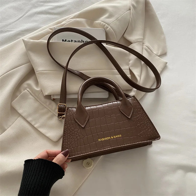Small Crossbody Bag Elegant Croc-Texture Women's Mini Handbag