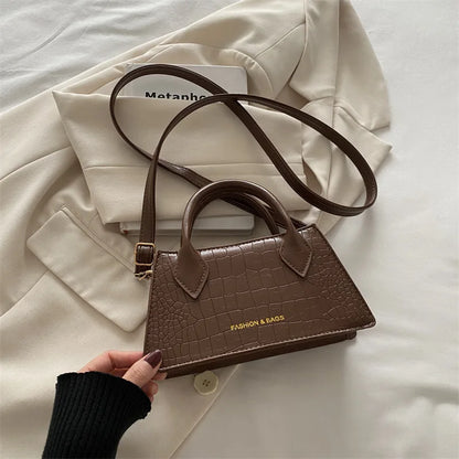 Small Crossbody Bag Elegant Croc-Texture Women's Mini Handbag