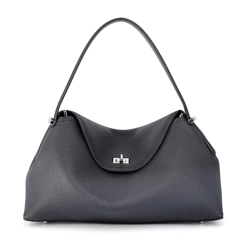 Leather Shoulder Bag for Women – Large Capacity Commute Handbag