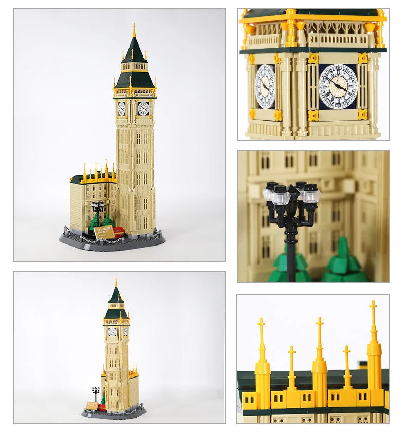London Big Ben Building Blocks Set – 1095 Pieces Architecture Toy