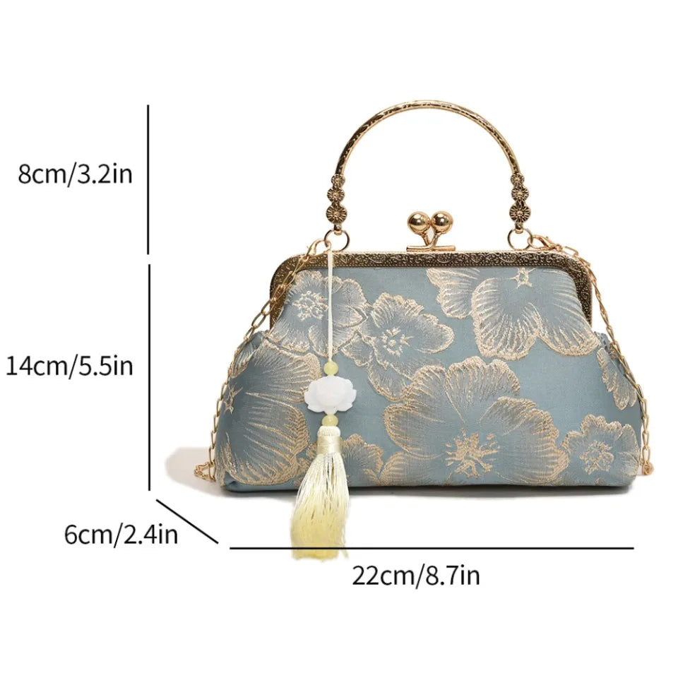Chinese Embroidered Handbag – Luxury Retro Clutch for Women