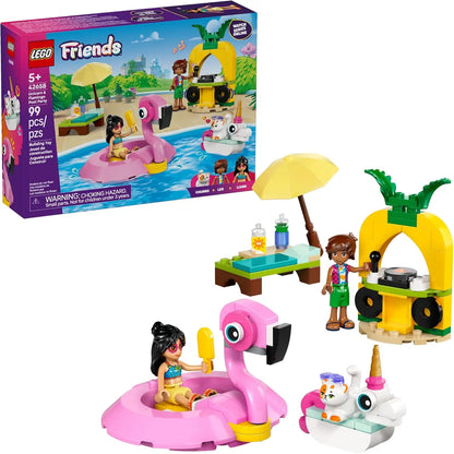 LEGO Friends 42658 Unicorn & Flamingo Pool Party Building Set