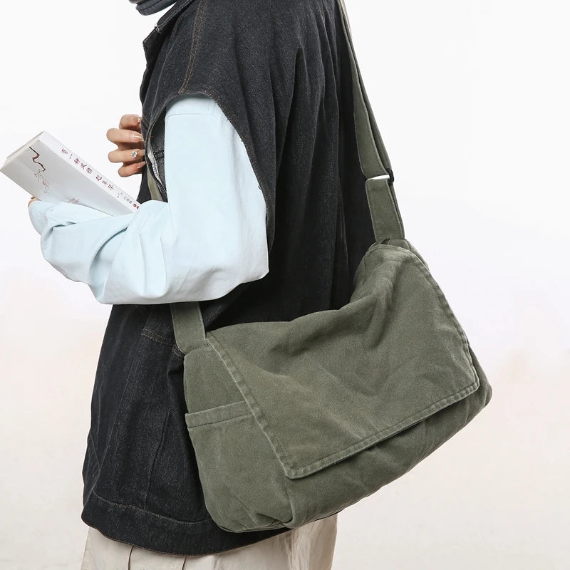 Large Capacity Flap Crossbody Bag with Adjustable Strap
