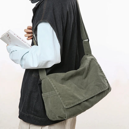Large Capacity Flap Crossbody Bag with Adjustable Strap