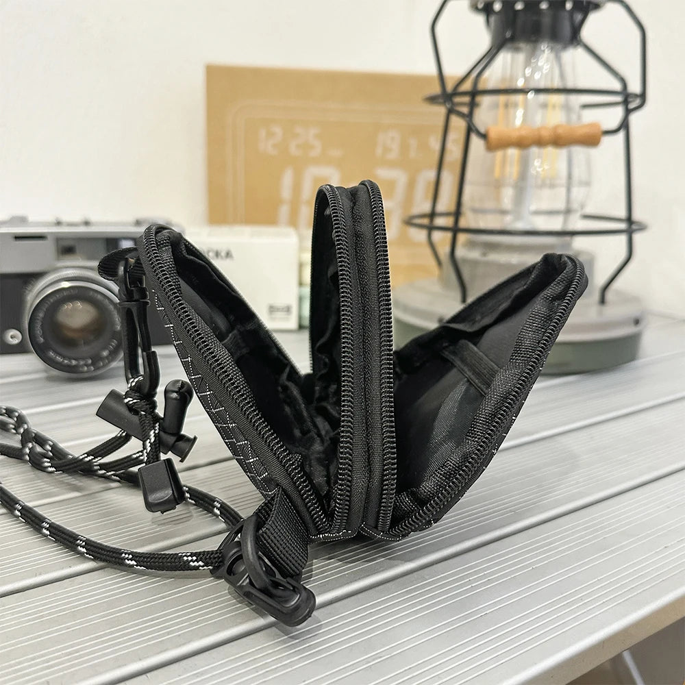 Triangle Mini Crossbody Bag – Japanese Style Key & Coin Pouch