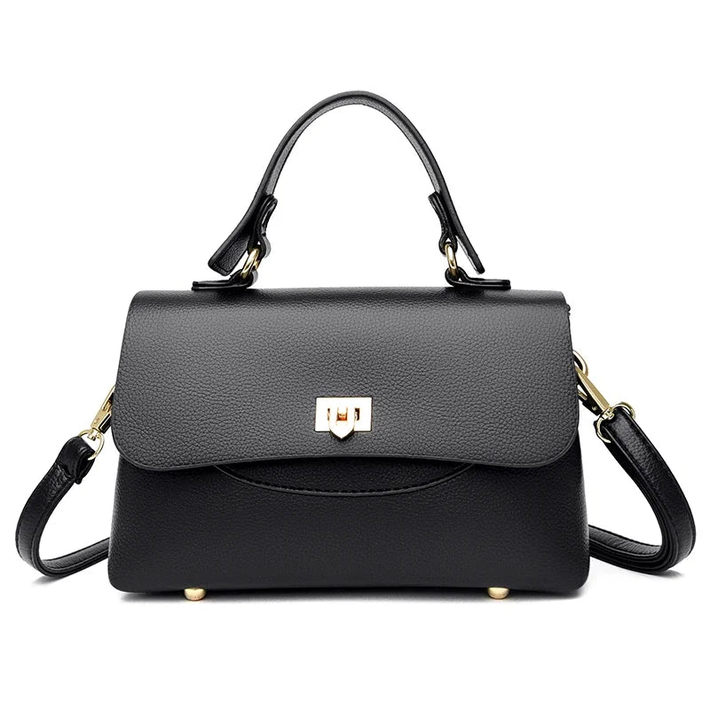 Women's Leather Crossbody Bag – Large Capacity Shoulder Handbag