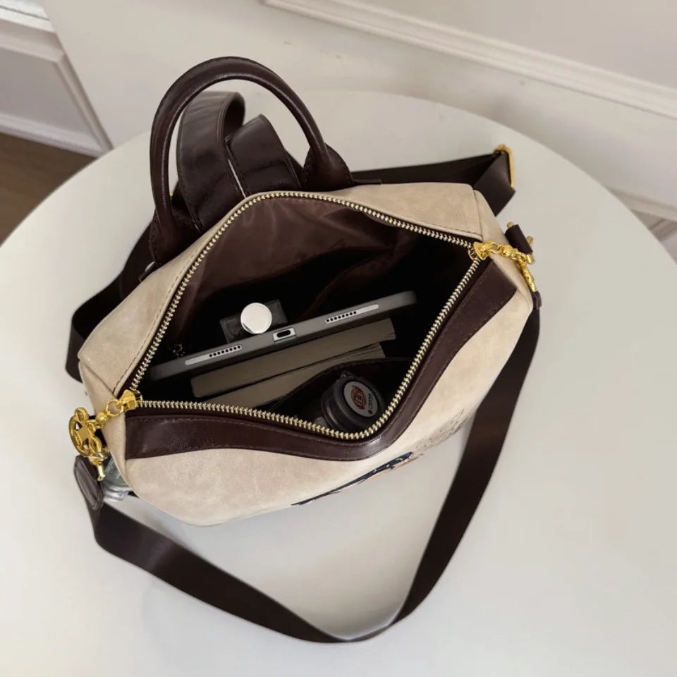 3-in-1 Women's Backpack – Cute Cartoon Collegiate Style Shoulder Bag