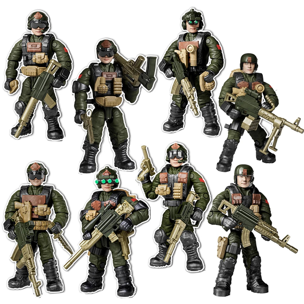 WWII Military Soldier Action Figures Building Blocks Set