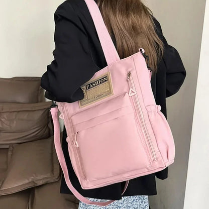 Nylon Shoulder Bag for Women – Multi-Pocket Tote & Crossbody