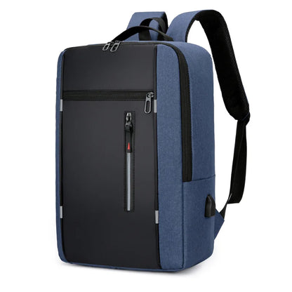 Waterproof Laptop Backpack – 15.6" USB Charging Business Travel Bag