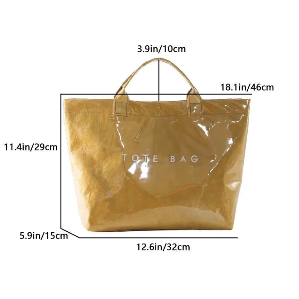 PVC Tote Bag for Women – Large Waterproof Shopper