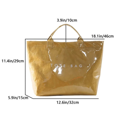 PVC Tote Bag for Women – Large Waterproof Shopper