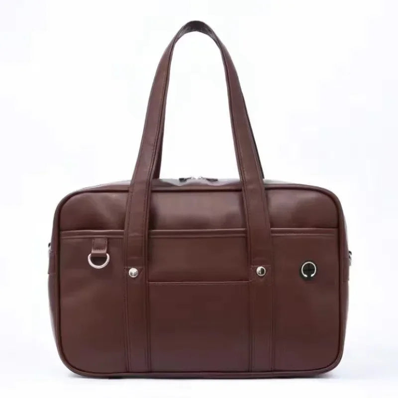 Japanese School Bag PU Leather Tote Handbag Anime Uniform Style