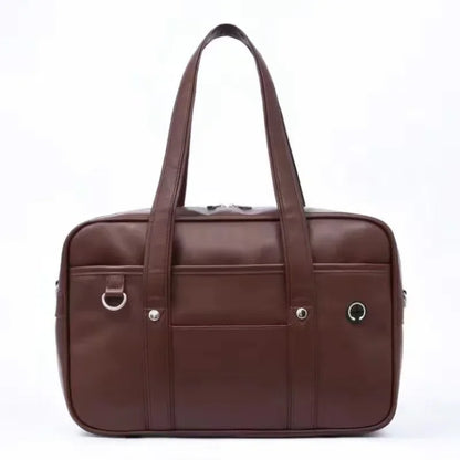 Japanese School Bag PU Leather Tote Handbag Anime Uniform Style