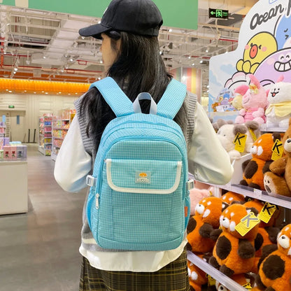 Nylon Women Backpack – Large Capacity Water-Resistant School & Travel Bag