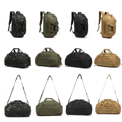 3-in-1 Tactical Gym Bag with Shoe Compartment – Backpack, Duffel & Sling