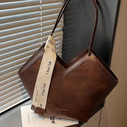 Retro Simple Underarm Bag Trendy Shoulder Large Capacity Commuting Foreign Style Tote