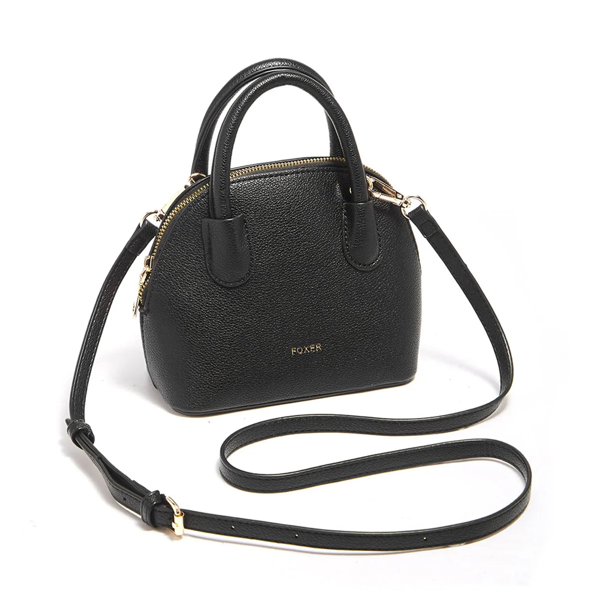 FOXER Brand Women's Handbag PU Leather Casual Female Shoulder Bag Large Capacity Daily Crossbody Bag Purse Commuting Bag