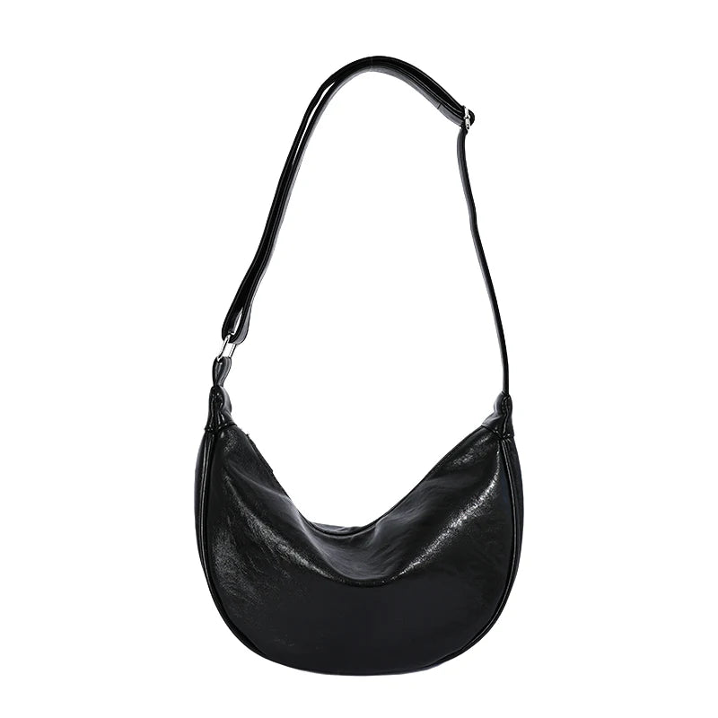 Crescent Hobo Bag for Women – Soft PU Leather Crossbody