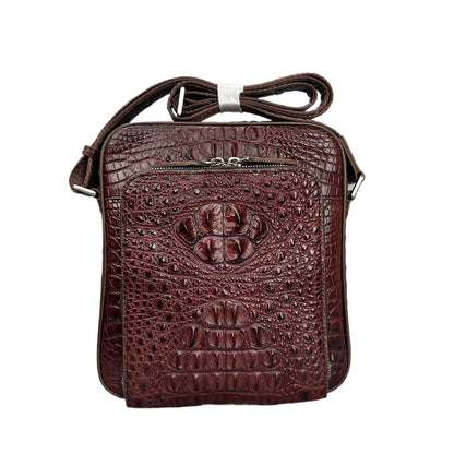 Crocodile Leather Men's Crossbody Bag – Travel & Business Shoulder Bag