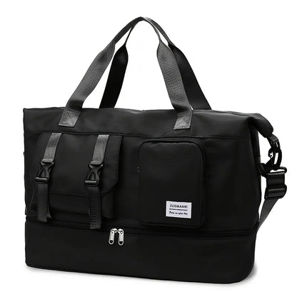 Weekender Duffle Bag Large Capacity with Shoe Compartment for Women