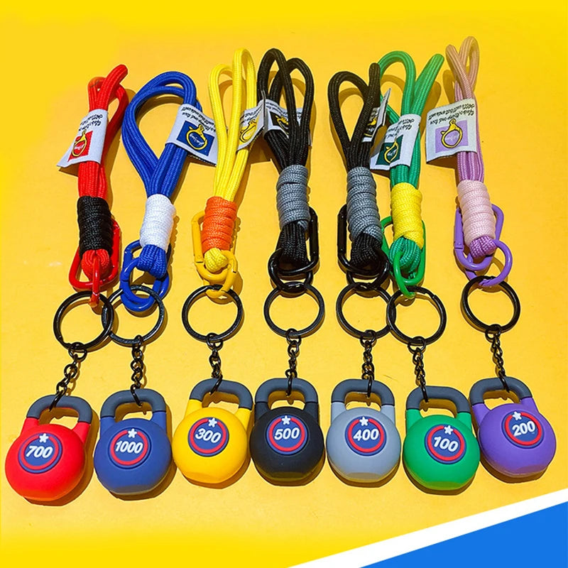 3D Kettlebell Keychain – Sport PVC Bag Charm & Key Ring