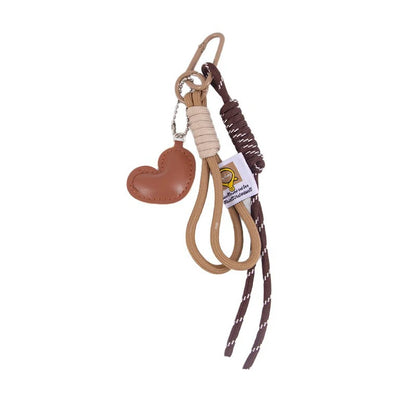 Y2K Leather Woven Rope Keychain Charm – Women's Bag Pendant