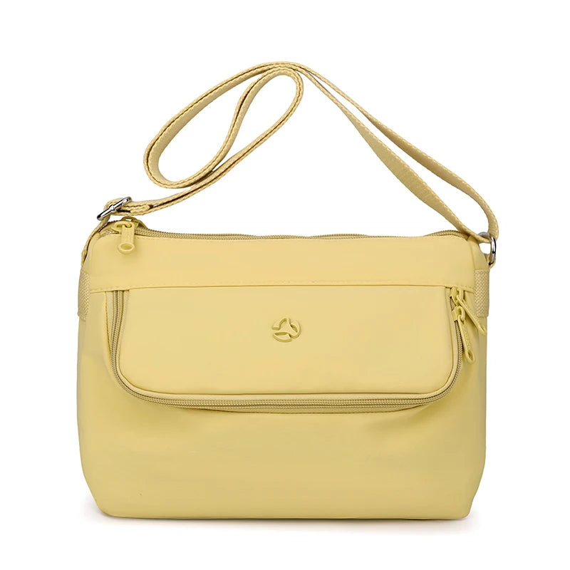 Waterproof Nylon Crossbody Bag – Lightweight Multi-Pocket Shoulder Bag