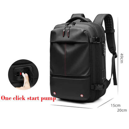 Vacuum Compression Travel Backpack with Electric Pump – 17" Laptop