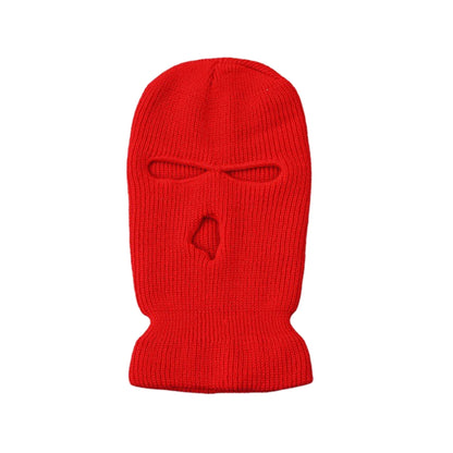 Winter Motorcycle Windproof Full Face Knit Hats Ski Mask Men Warm Wool Balaclava Embroidery Knitted